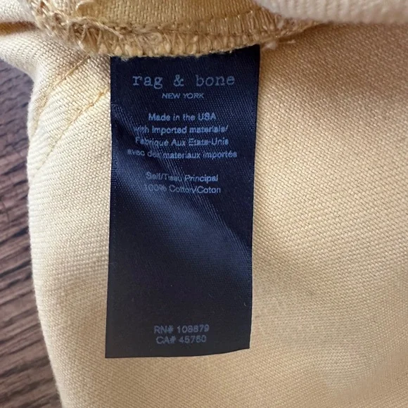Rag & Bone Sunrise Yellow Jeans - Picture 5 of 7